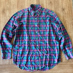 Vintage 90s GAP Men’s Button-Down Plaid Shirt